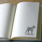 かわいいアイリッシュテリア犬 ヴィンテージライブラリー エクスリブリス ラバースタンプ