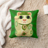 かわいいアイリッシュラッキーキャットマッシュアップ クッション (ブランケット)