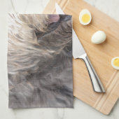 かわいいアイリッシュ・ウルフハウンド キッチンタオル (四つ折り)