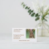 かわいいアイリッシュ・テリア 名刺 (スタンド正面)