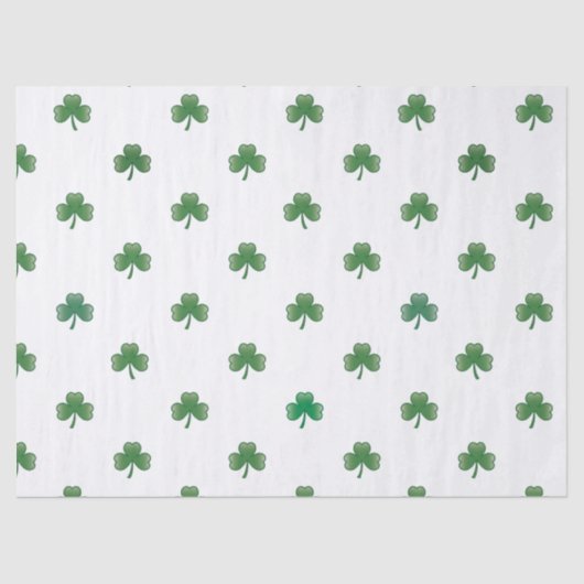 かわいいアイルランドのクローバーパターン 薄葉紙 (正面)