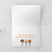 かわいいアイルランドのダンサーたちがハロウィンを祝って踊る シーズンカード (内部)