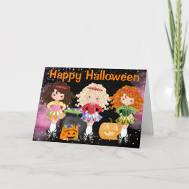 かわいいアイルランドのダンサーたちがハロウィンを祝って踊る シーズンカード
