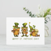 かわいいアイルランドのノーム オーダーメイド セントパトリックデー シーズンカード (スタンド正面)