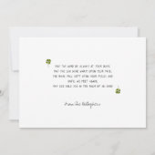 かわいいアイルランドのノーム カスタムセントパトリックデー シーズンカード (裏面)