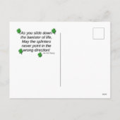 かわいいアイルランドの子犬の背景 シーズンポストカード (裏面)