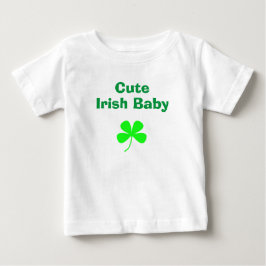 かわいいアイルランドの緑のシャムロック セントパトリックの日 ベビーTシャツ