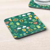 かわいいアイルランドアイコンパターン コースター (左側)