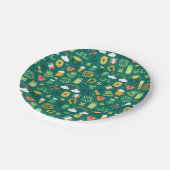 かわいいアイルランドアイコンパターン ペーパープレート (アングル)