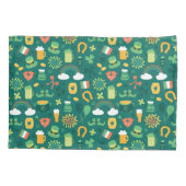 かわいいアイルランドアイコンパターン 枕カバー (裏面-左)