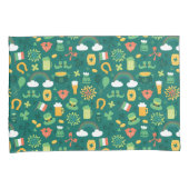 かわいいアイルランドアイコンパターン 枕カバー (正面右)