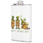 かわいいアイルランド格言ハッピーセントパトリックの日 フラスク (左)