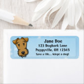 かわいいアイレデールテリア ラベル (インサイチュ)