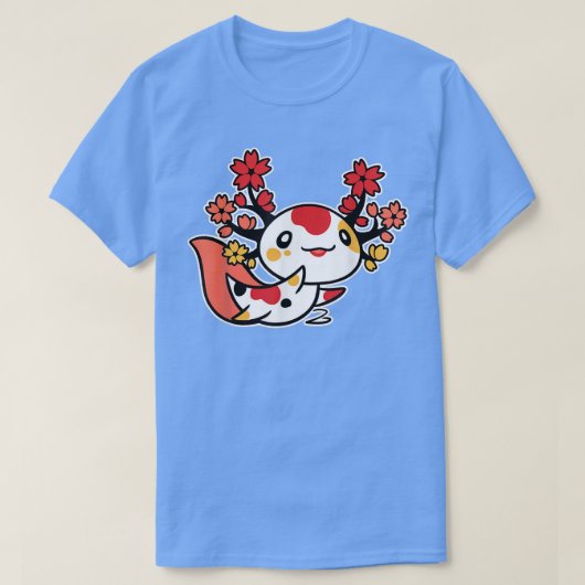 かわいいアオロテ日本のルさくらんぼブロッサム桜フロー Tシャツ (デザイン正面)