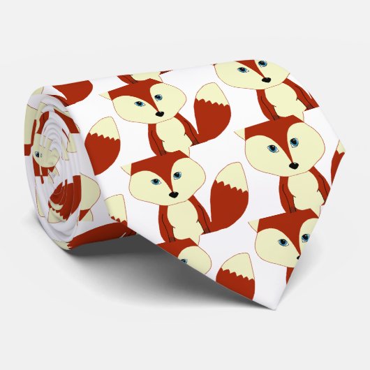 かわいいアカギツネ ネクタイ (ロール)