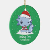 かわいいアキソロトルクリスマス動物スノーウィースウィンターホリデー セラミックオーナメント (右)