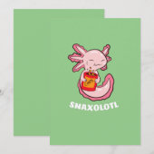 かわいいアキソロトルラバーカタムソロトルかわいいアキソロトルフード シーズンカード (正面/裏面)