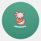 かわいいアキソロトルラバーカタムソロトルかわいいアキソロトルフードC ラウンドシール (正面)