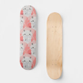 かわいいアキソロトル飲み牛乳 スケートボード (正面)