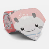 かわいいアキソロトル飲み牛乳 ネクタイ (ロール)