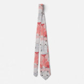 かわいいアキソロトル飲み牛乳 ネクタイ (裏面)