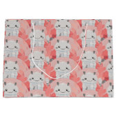 かわいいアキソロトル飲み牛乳 ラージペーパーバッグ (正面)