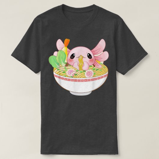 かわいいアキソロ日本のトルラーメン食アニメG Tシャツ (デザイン正面)