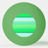 かわいいアクアグリーンのストライプ 卓球ボール (裏面)