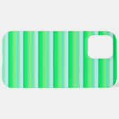 かわいいアクアグリーンのストライプ iPhoneケース (裏面横)