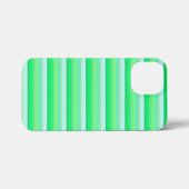 かわいいアクアグリーンのストライプ iPhoneケース (裏面横)