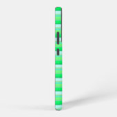 かわいいアクアグリーンのストライプ SAMSUNG GALAXYケース (右側面)