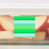 かわいいアクアグリーンストライプ ラベル (貼付)