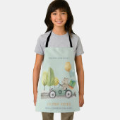 かわいいアクアグリーンテディバルーンギフトパーティー エプロン (インサイチュ)