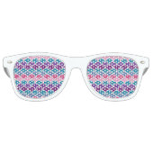 かわいいアクアターコイズピンクパープルマーメイドはかりで測 レトロサングラス (正面)