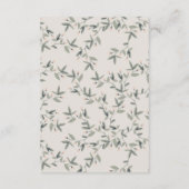 かわいいアクアブルーの花柄ティーカップ結婚式の詳細 エンクロージャーカード (裏面)