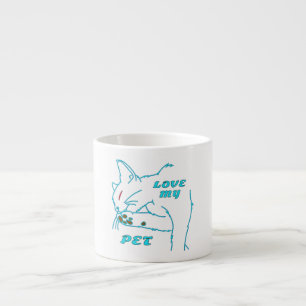 かわいいアクアペット猫が大好き エスプレッソカップ