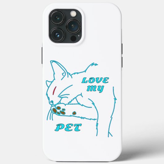 かわいいアクアペット猫が大好き Case-Mate iPhoneケース (裏面)