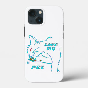 かわいいアクアペット猫が大好き iPhone 13 MINIケース