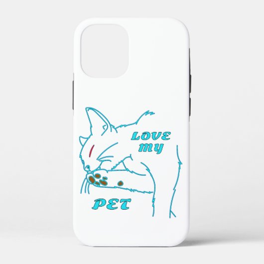 かわいいアクアペット猫が大好き Case-Mate iPhoneケース (裏面)