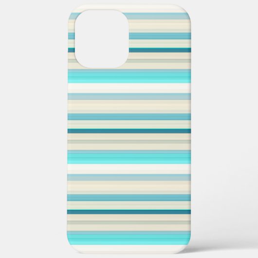 かわいいアクアホワイトストライプ Case-Mate iPhoneケース (裏面)