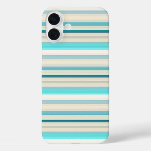かわいいアクアホワイトストライプ Case-Mate iPhoneケース (裏面)