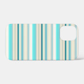 かわいいアクアホワイトストライプ Case-Mate iPhoneケース (裏面 (横))