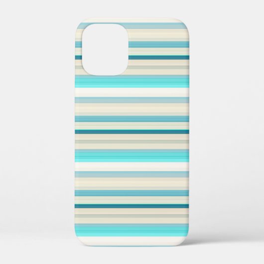 かわいいアクアホワイトストライプ Case-Mate iPhoneケース (裏面)