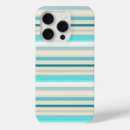 かわいいアクアホワイトストライプ Case-Mate iPhoneケース (裏面)