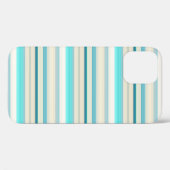 かわいいアクアホワイトストライプ Case-Mate iPhoneケース (裏面 (横))