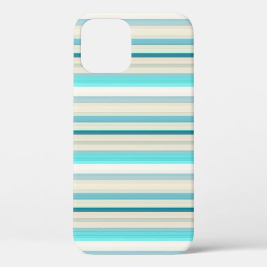 かわいいアクアホワイトストライプ Case-Mate iPhoneケース (裏面)