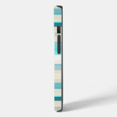 かわいいアクア＋ホワイトストライプ Case-Mate iPhoneケース (裏面 / 左)
