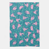 かわいいアクソロテルイン海キッチンタオル キッチンタオル (縦)