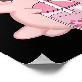 かわいいアクソロテ日本のルストロベリーミルクアニメピンクK ポスター (角)