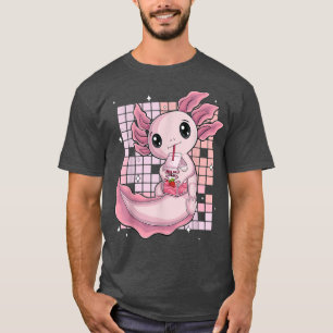 かわいいアクソロテ日本のルストロベリーミルクシェイクアニメーション Tシャツ